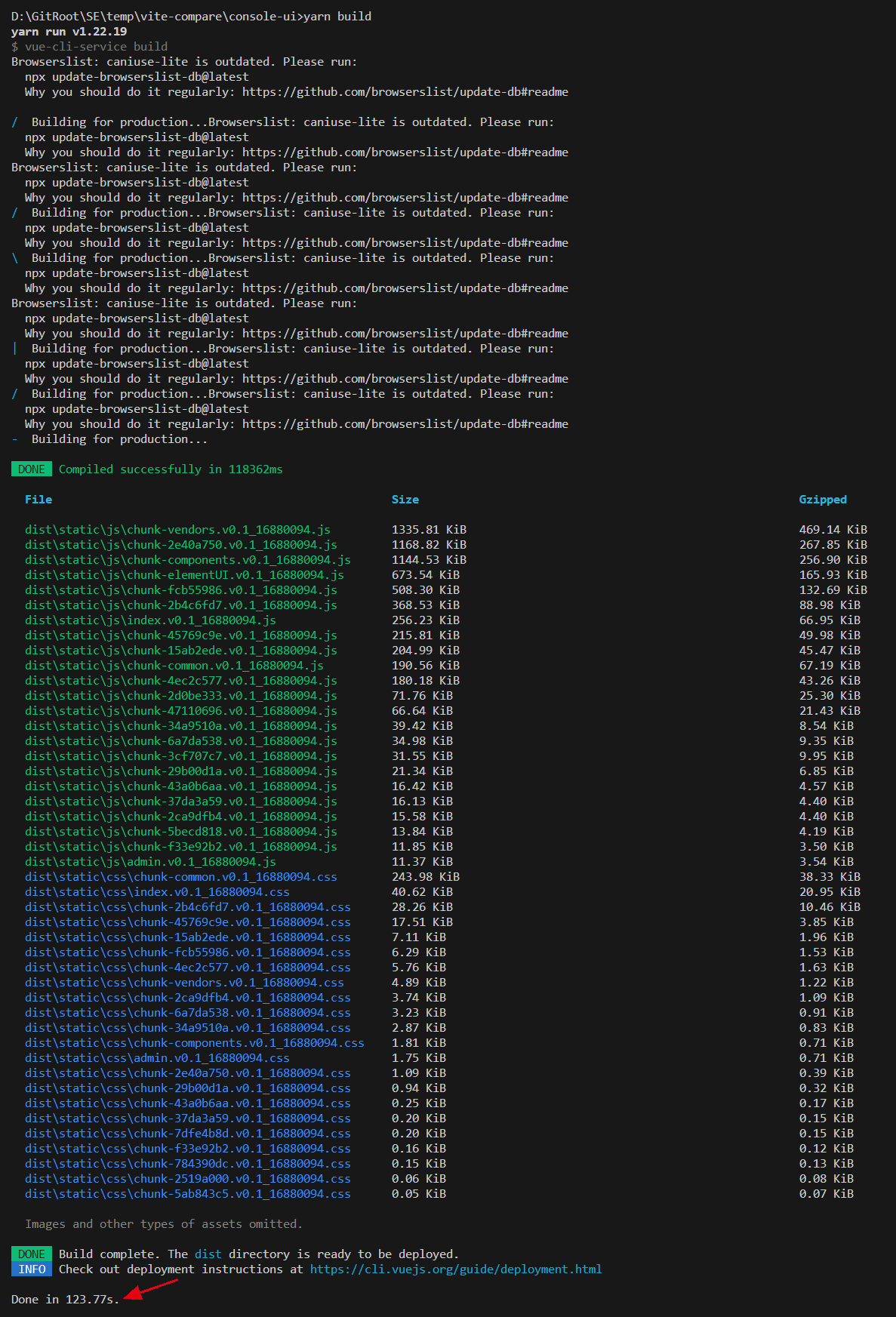 Webpack 打包耗时截图